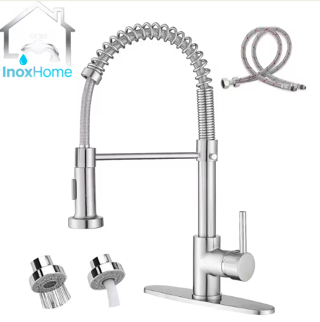 Monomando Grifo Para Tarja Cocina Acero inoxidable